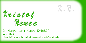 kristof nemec business card